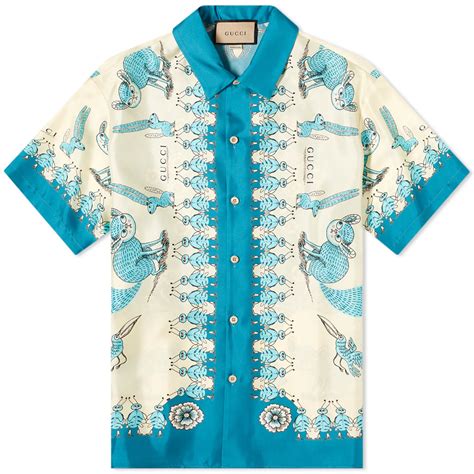 gucci hawaii shirt|gucci button up shirt.